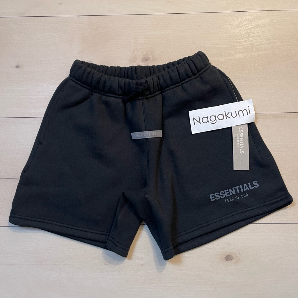 Nwt Fear Of God Essentials Sweat Shorts Kids Black Medium 8